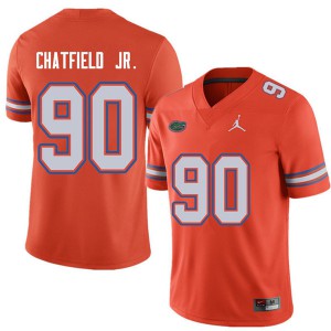 Mens Jordan Brand Andrew Chatfield Jr. Orange Florida #90 University Jerseys