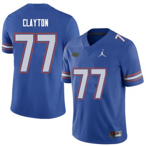 Men's Jordan Brand Antonneous Clayton Royal Florida Gators #77 Player Jerseys