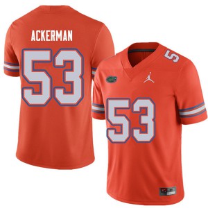 Mens Jordan Brand Brendan Ackerman Orange Florida #53 Stitch Jerseys