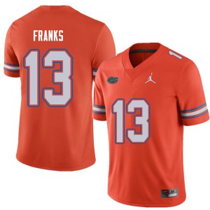 Men's Jordan Brand Feleipe Franks Orange UF #13 Official Jerseys