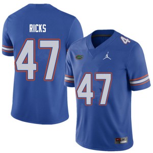 Men Jordan Brand Isaac Ricks Royal Florida #47 Stitch Jersey