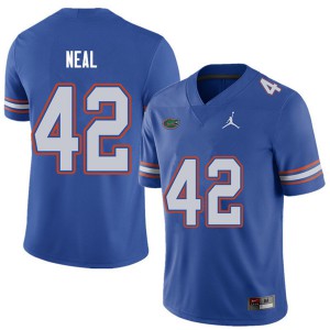 Men Jordan Brand Keanu Neal Royal Florida #42 NCAA Jerseys
