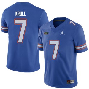 Men's Jordan Brand Lucas Krull Royal Florida #7 Stitched Jerseys
