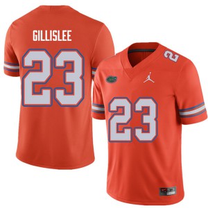 Men Jordan Brand Mike Gillislee Orange Florida #23 Football Jersey