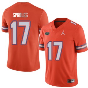 Men's Jordan Brand Nick Sproles Orange UF #17 Stitched Jersey