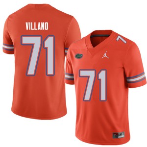 Men Jordan Brand Nick Villano Orange Florida #71 Alumni Jerseys