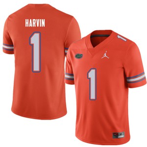 Mens Jordan Brand Percy Harvin Orange Florida Gators #1 Football Jersey