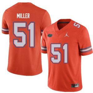 Men's Jordan Brand Ventrell Miller Orange Florida Gators #51 Football Jerseys