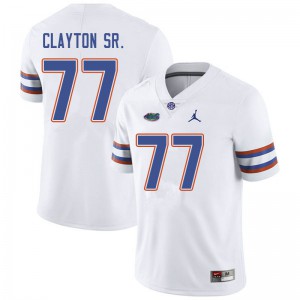 Mens Jordan Brand Antonneous Clayton Sr. White Florida Gators #77 College Jerseys