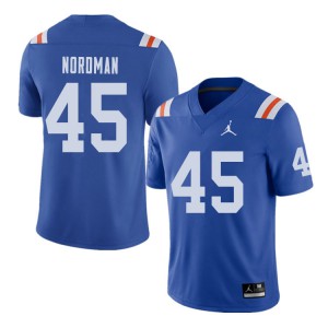 Men Jordan Brand Charles Nordman Royal University of Florida #45 Throwback Alternate University Jersey