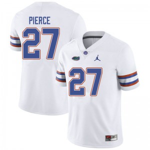 Men Jordan Brand Dameon Pierce White Florida #27 NCAA Jersey