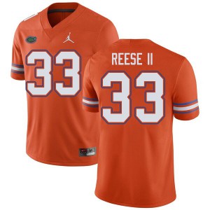 Men Jordan Brand David Reese II Orange University of Florida #33 Football Jerseys