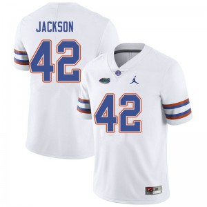 Men Jordan Brand Jaylin Jackson White University of Florida #42 College Jerseys