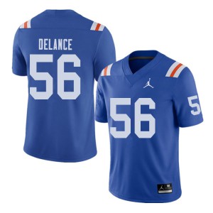 Mens Jordan Brand Jean DeLance Royal University of Florida #56 Jean Delance Throwback Alternate Football Jersey