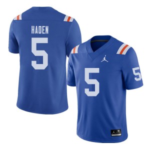 Men Jordan Brand Joe Haden Royal Florida #5 Throwback Alternate Football Jerseys