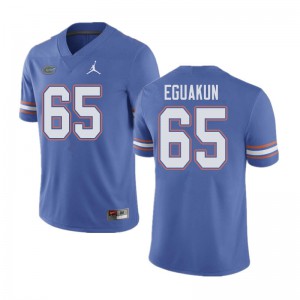 Mens Jordan Brand Kingsley Eguakun Blue Florida Gators #65 Player Jerseys