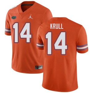 Men's Jordan Brand Lucas Krull Orange Florida #14 Stitched Jerseys