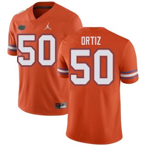 Mens Jordan Brand Marco Ortiz Orange Florida #50 Stitched Jersey