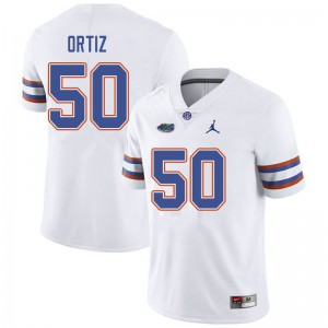 Mens Jordan Brand Marco Ortiz White Florida #50 Stitched Jersey