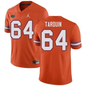Men Jordan Brand Michael Tarquin Orange UF #64 Football Jerseys