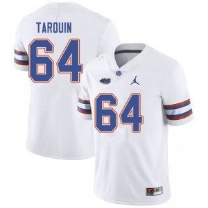 Men's Jordan Brand Michael Tarquin White Florida Gators #64 College Jersey