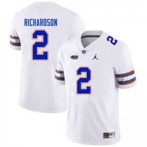 Men's Anthony Richardson White Florida Gators #2 Football Jerseys
