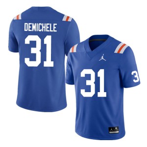 Men's Chase DeMichele Royal Florida #31 Throwback Embroidery Jersey