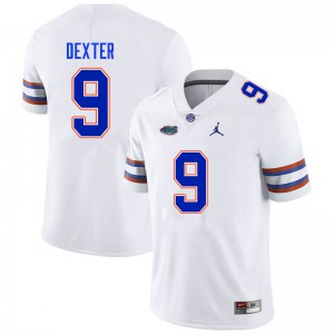 Men's Gervon Dexter White Florida Gators #9 NCAA Jersey