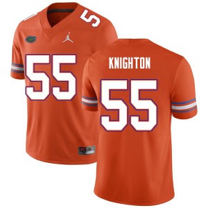 Men Hayden Knighton Orange Florida #55 Stitched Jerseys