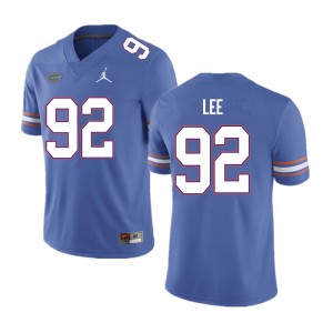 Mens Jalen Lee Blue Florida #92 Stitched Jerseys