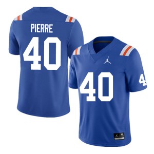 Mens Jesiah Pierre Royal UF #40 Throwback Stitched Jersey
