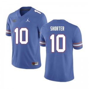 Mens Justin Shorter Blue University of Florida #10 Football Jerseys