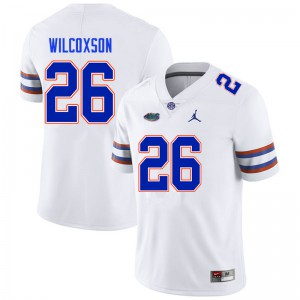 Men Kamar Wilcoxson White Florida #26 Official Jerseys