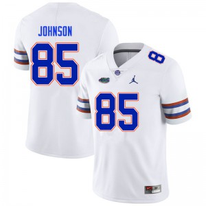 Men Kevin Johnson White University of Florida #85 Player Jersey