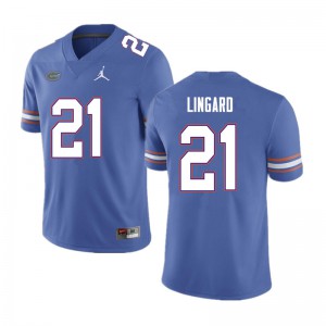 Men's Lorenzo Lingard Blue University of Florida #21 Stitch Jerseys