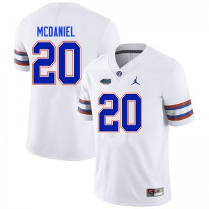 Men's Mordecai McDaniel White UF #20 Football Jerseys