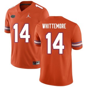 Men Trent Whittemore Orange Florida Gators #14 Stitch Jerseys