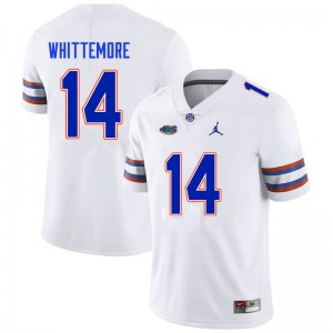 Men's Trent Whittemore White Florida Gators #14 Official Jerseys
