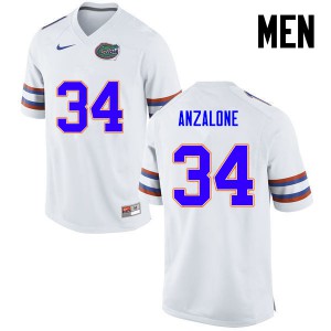 Men Alex Anzalone White University of Florida #34 Player Jersey