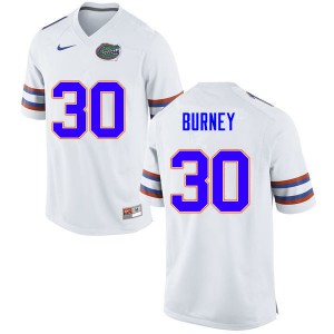 Men Amari Burney White Florida Gators #30 Stitched Jersey