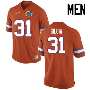 Mens Anthony Gigla Orange Florida Gators #31 Official Jerseys