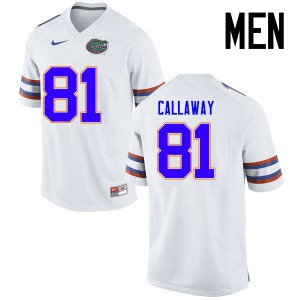 Men's Antonio Callaway White Florida Gators #81 Official Jersey