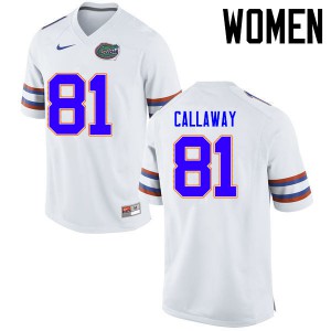 Women's Antonio Callaway White Florida #81 University Jersey