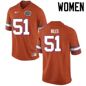 Womens Antonio Riles Orange Florida #51 NCAA Jersey