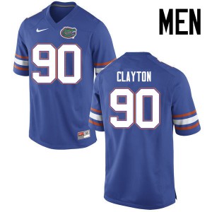 Mens Antonneous Clayton Blue Florida Gators #90 Official Jerseys