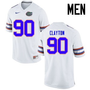 Mens Antonneous Clayton White UF #90 Football Jerseys