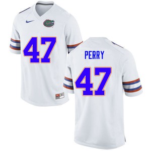 Men Austin Perry White Florida #47 Player Jersey