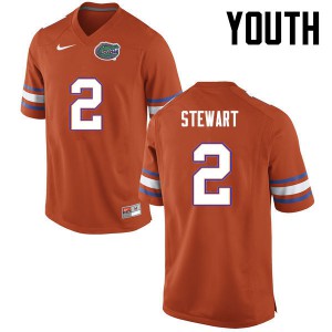 Youth Brad Stewart Orange UF #2 Football Jersey