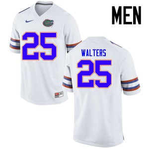 Mens Brady Walters White Florida #25 Official Jerseys