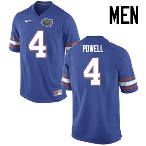 Men Brandon Powell Blue UF #4 Stitch Jersey